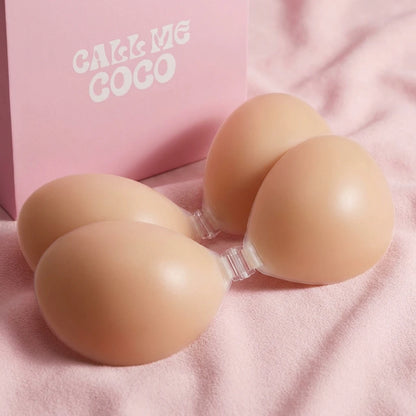 Coque Clip-Lift Call Me Coco en silicone nude, soutien-gorge adhésif sans bretelles